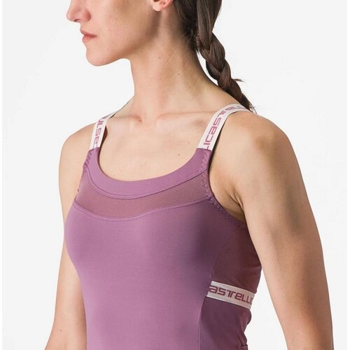 CASTELLI ( カステリ ) Tシャツ・カジュアルウェア BAVETTE TOP ( バヴェット トップ ) ディープパープル/アイボリー XL レディース