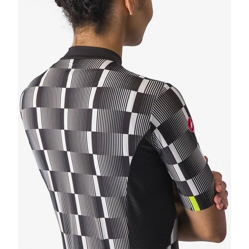CASTELLI ( カステリ ) 半袖ジャージ DIMENSIONE JERSEY ( ディメンション ジャージ ) ブラック/ホワイト-エレクトリックライム S レディース