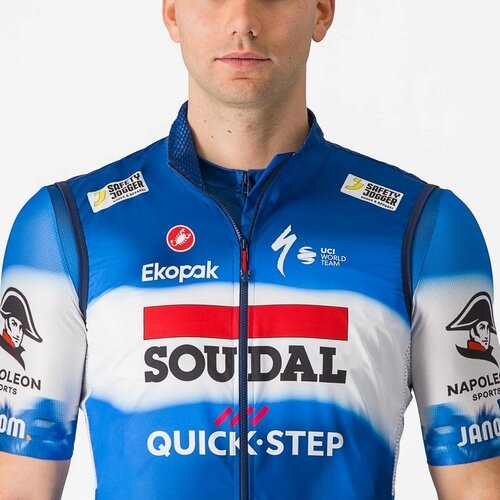 CASTELLI ( カステリ ) ベスト・ジレ PRO LIGHT WIND VEST ( プロ ライト ウィンド ベスト ) セラミックブルー/ホワイト XS