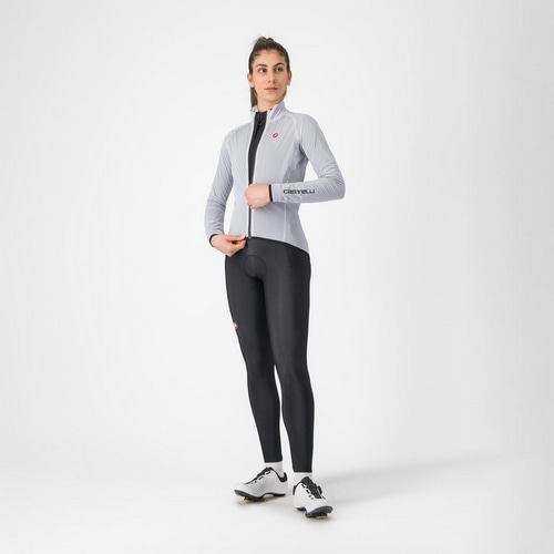 CASTELLI ( �J�X�e�� ) �W���P�b�g SQUALL SHELL W JACKET ( �X�N�E�H�[�� �V�F�� �E�B�����Y �W���P�b�g ) �V���o�[�O���[/�u���b�N L ���f�B�[�X