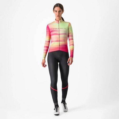 CASTELLI ( カステリ ) 長袖ジャージ PHASE JERSEY ( フェイズ ジャージ ) マルチカラーピンク S レディース