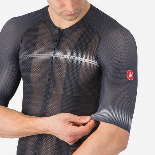 CASTELLI ( カステリ ) 半袖ジャージ CLIMBER'S A/C JERSEY ( クライマーズ A/C ジャージ ) ブラック/ダークグレー S