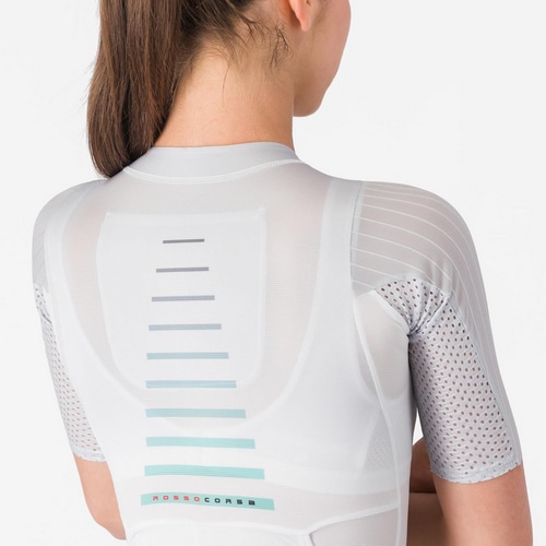 CASTELLI ( �J�X�e�� ) �g���C�X�[�c FREE SANREMO 3 W SUIT SHORT SLEEVE ( �t���[ �T������ 3 �E�B�����Y �X�[�c �V���[�g�X���[�u ) �z���C�g/�u���b�N XS ���f�B�[�X