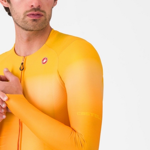 CASTELLI ( �J�X�e�� ) �����W���[�W UPF LONG SLEEVE JERSEY ( UPF �����O�X���[�u�W���[�W ) �r�r�b�h�I�����W S