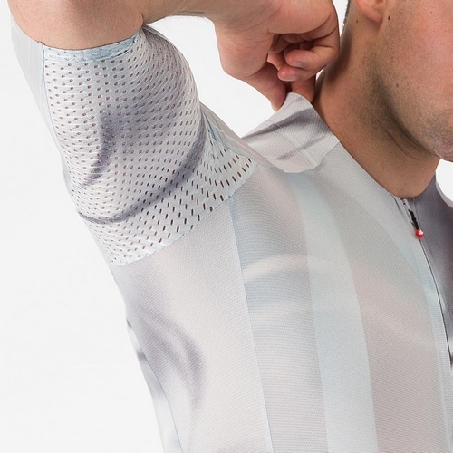 CASTELLI ( �J�X�e�� ) �����W���[�W AERO RACE 8S JERSEY ( �G�A�� ���[�X 8S �W���[�W ) �V���o�[�O���[/�X���[�L�[�O���[ M