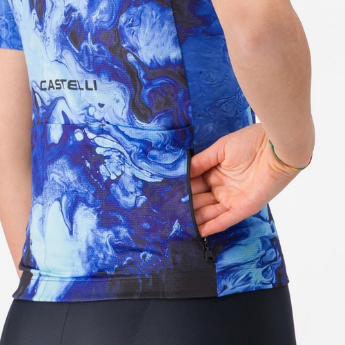CASTELLI ( �J�X�e�� ) �����W���[�W COSMIC VORTEX JERSEY ( �R�Y�~�b�N �{���e�b�N�X �W���[�W ) �}���`�J���[�o�C�I���b�g�u���[ S ���f�B�[�X
