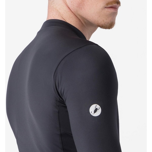 CASTELLI ( カステリ ) 長袖ジャージ ESPRESSO THERMAL 2 JERSEY ( エスプレッソ サーマル 2 ジャージ ) ブラック/ホワイト M