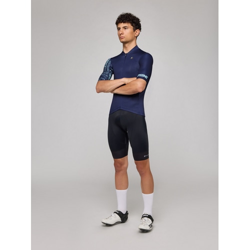 PISSEI ( ピセイ ) 半袖ジャージ PRIME SHORT SLEEVE JERSEY ( プライム ショートスリーブジャージ ) ブルー/レタリング L