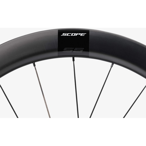 SCOPE CYCLING ( スコープ サイクリング ) ロードバイク用ホイール(ディスクブレーキ用) S5 DISC TLR SKF F/R ( S5 ディスク チューブレスレディ SKFベアリング 前後セット ) ブラック カンパニョーロ