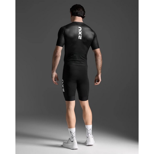 2XU ( �c�[�^�C���Y���[ ) �g���C�X�[�c AERO HEX SLEEVED TRISUIT ( �G�A�� �w�b�N�X �X���[�u �g���C�X�[�c ) �u���b�N/�z���C�g XS