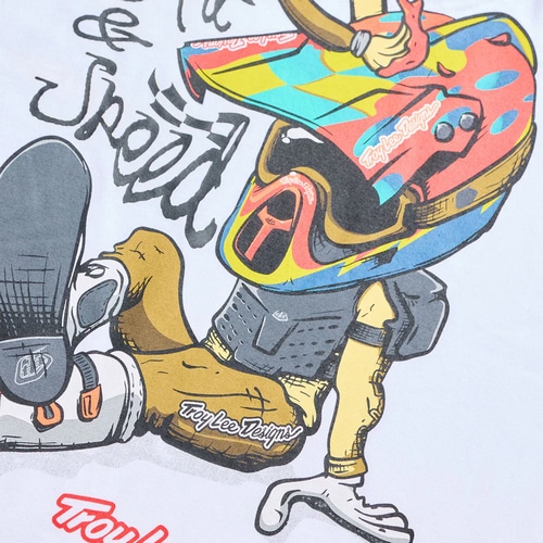 TROY LEE DESIGNS ( �g���C���[ �f�U�C���Y ) �s�V���c�E�J�W���A���E�F�A SHORT SLEEVE TEE ( �V���[�g�X���[�uT ) �w���e�[�W�z���C�g L