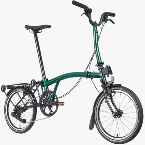 BROMPTON ( ブロンプトン ) 折りたたみ自転車 P LINE URBAN MID ( Pライン アーバン ミッド ) M4R リアキャリア付 エメラルドラッカー ( 適正身長145-185cm前後 )