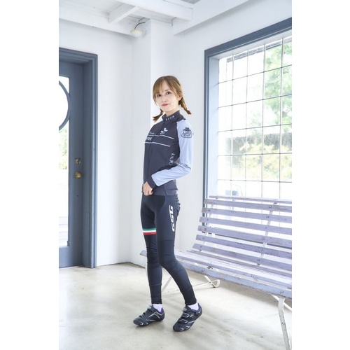 7-ITA ( セブンアイティエー ) 長袖ジャージ 【オンライン専売】 CAFE CAT LADY LS JERSEY ( カフェキャット レディース ロングスリーブジャージ ) グラファイト M レディース