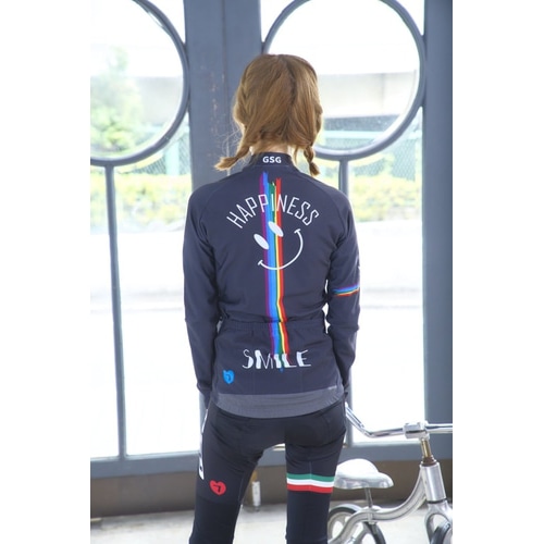 7-ITA ( セブンアイティエー ) 長袖ジャージ 【オンライン専売】 RAINBOW SMILE LADY LS JERSEY ( レインボー スマイル レディース ジャケット ) グラファイト M レディース