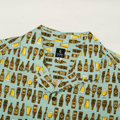 rin project ( リンプロジェクト ) Tシャツ・カジュアルウェア サイクリストアロハ BEER 青ビール L