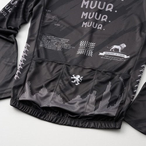 KAPELMUUR ( カペルミュール ) 長袖ジャージ プリント長袖ジャージ マルチロゴ ブラック M