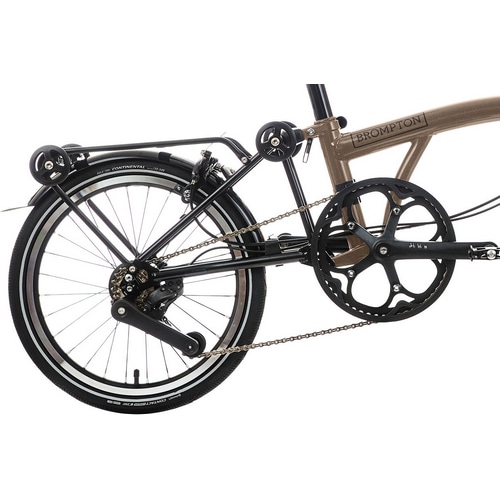 BROMPTON ( ブロンプトン ) 折りたたみ自転車 P LINE EXPLORE LOW ( Pライン エクスプローラー ロウ ) リアキャリア付き SLR 12S ブロンズスカイ ( 適正身長145-185cm前後 )