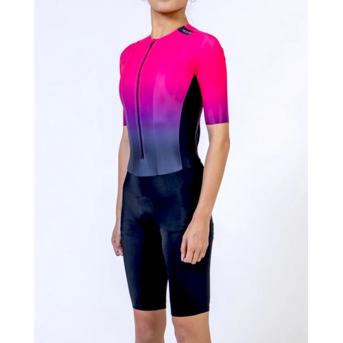 HUUB ( フーブ ) トライスーツ COLLECTIVE TRISUIT WMN ( コレクティブ トライスーツ ウィメンズ ) ブラック/レッドフェイド XS レディース