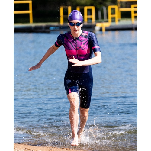 HUUB ( フーブ ) トライスーツ W CORE PRIME Q2 TRI SUIT ( ウィメンズ コア プライム Q2 トライスーツ ) パープル L レディース