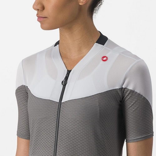 CASTELLI ( カステリ ) 半袖ジャージ GRADIENT COLOR BLOCK JERSEY ( グラディエント カラー ブロック ジャージ ) 125 ガンメタル グレー / シルバー グレー S レディース