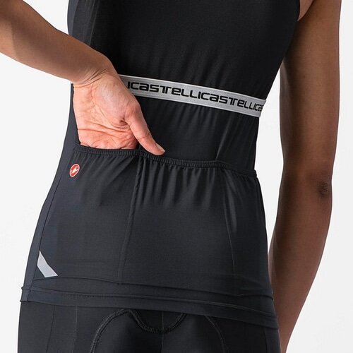 CASTELLI ( カステリ ) Tシャツ・カジュアルウェア BAVETTE TOP ( バヴェット トップ ) ライトブラック/アイボリー S レディース