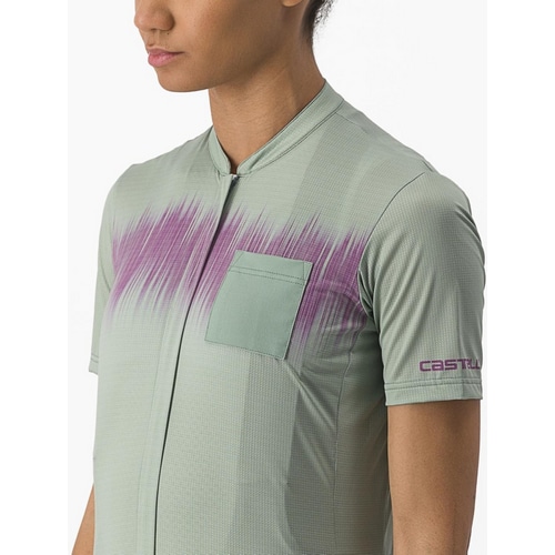CASTELLI ( カステリ ) 半袖ジャージ UNLIMITED SENTIERO 2 JERSEY ( アンリミテッド センティエロ 2 ジャージ ) 346 ディフェンダー グリーン S レディース
