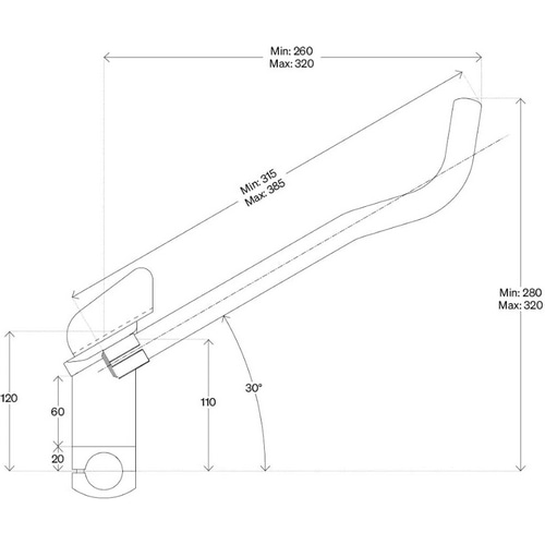DEDA ( デダ ) TTバイク用ハンドルバー(DHハンドルバー) PARABOLICA PRO EXTENSION ( パラボリカ プロ エクステンション ) ※ 互換性のある Dedaハンドルバーをご確認ください