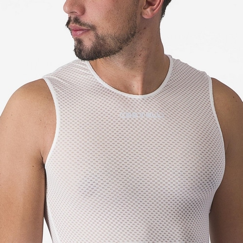 CASTELLI ( �J�X�e�� ) �m�[�X���[�u�C���i�[ PRO MESH 2.0 SLEEVELESS ( �v�� ���b�V�� 2.0 �X���[�u���X ) �z���C�g M