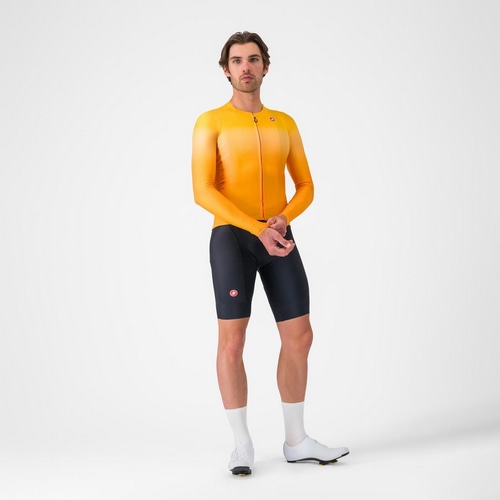 CASTELLI ( �J�X�e�� ) �����W���[�W UPF LONG SLEEVE JERSEY ( UPF �����O�X���[�u�W���[�W ) �r�r�b�h�I�����W S