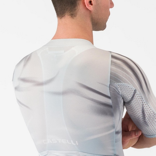 CASTELLI ( �J�X�e�� ) �����W���[�W AERO RACE 8S JERSEY ( �G�A�� ���[�X 8S �W���[�W ) �V���o�[�O���[/�X���[�L�[�O���[ M