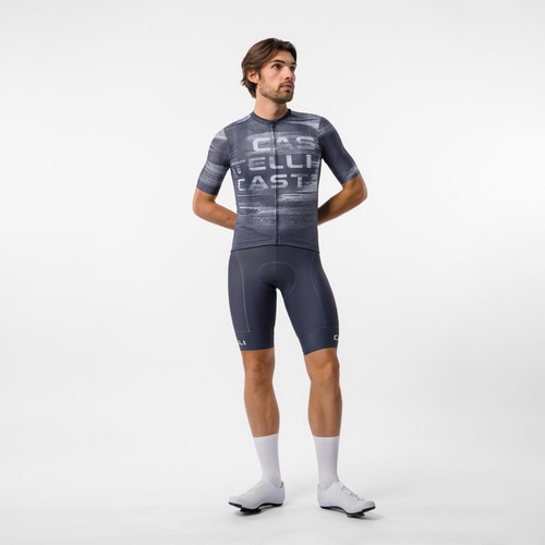 CASTELLI ( �J�X�e�� ) �����W���[�W STRATUS LOGO JERSEY ( �X�g���^�X ���S �W���[�W ) �g���C���C�g�u���[/�E�B���^�[�X�J�C S