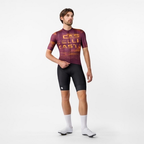 CASTELLI ( �J�X�e�� ) �����W���[�W STRATUS LOGO JERSEY ( �X�g���^�X ���S �W���[�W ) �f�B�[�v�{���h�[/�E�B���^�[�X�J�C XL