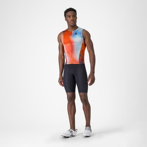 CASTELLI ( �J�X�e�� ) �g���C�X�[�c FREE SANREMO 3 SUIT SLEEVELESS ( �t���[ �T������ 3 �X�[�c �X���[�u���X ) �p�v���J/�E�B���^�[�X�J�C-�u���b�N M
