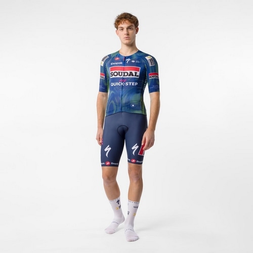 CASTELLI ( カステリ ) 半袖ジャージ AERO RACE 8S JERSEY ( エアロ レース 8S ジャージ ) ブルー/エレクトリックライム M