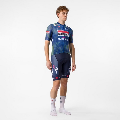 CASTELLI ( カステリ ) 半袖ジャージ COMPETIZIONE 4 JERSEY ( コンペティツィオーネ 4 ジャージ ) ブルー/エレクトリックライム S