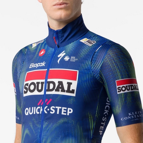 CASTELLI ( �J�X�e�� ) �x�X�g�E�W�� PRO WIND VEST ( �v�� �E�B���h �x�X�g ) �u���[/�G���N�g���b�N���C�� XS