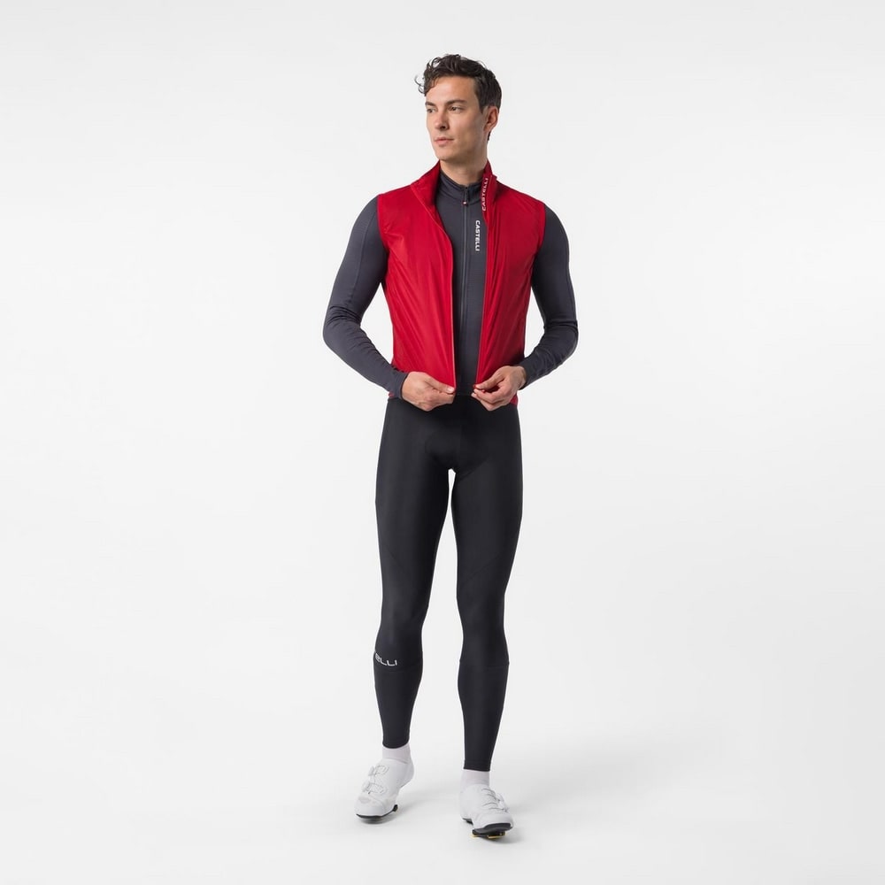 CASTELLI ( カステリ ) ベスト・ジレ TRANSITION AIR VEST ( トランジション エア ベスト ) リッチレッド M