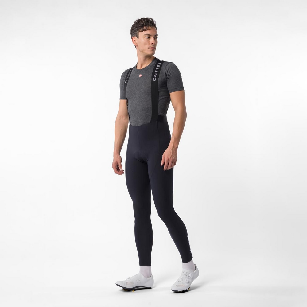 CASTELLI ( カステリ ) ビブタイツ THERMOWOVEN BIBTIGHT ( サーモウーブン ビブタイツ ) ブラック XS