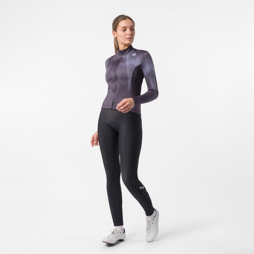 CASTELLI ( カステリ ) 長袖ジャージ PRISMATIC THERMAL LS JERSEY ( プリズマティック サーマル ロングスリーブジャージ ) スモーキーグレー S レディース