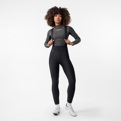 CASTELLI ( カステリ ) ビブタイツ ESPRESSO 2 W DT BIBTIGHT ( エスプレッソ 2 ウィメンズ ドロップテール ビブタイツ ) ブラック S レディース