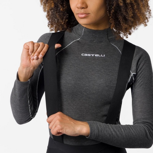 CASTELLI ( カステリ ) ビブタイツ COMPETIZIONE W DT BIBTIGHT ( コンペティツィオーネ ウィメンズ ドロップテール ビブタイツ ) ブラック S レディース