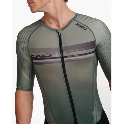 2XU ( ツータイムズユー ) トライアスロンウェア AERO TRI SLEEVED TOP ( エアロ トライ スリーヴド トップ )  アルパイン L