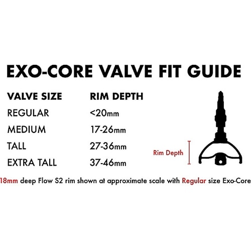 STANS ( スタンズ ) バルブ&エクステンション EXO-CORE VALVE SET ( エクソ-コア バルブセット ) ブラック レギュラー ( 35mm )