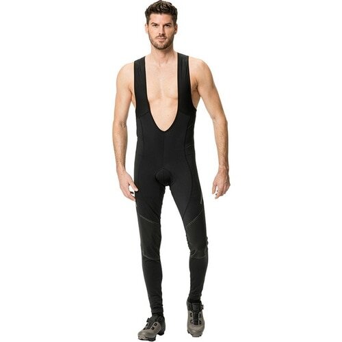 VAUDE ( �t�@�E�f ) �r�u�^�C�c MEN'S ACTIVE WARM TIGHTS ( �����Y �A�N�e�B�u �E�H�[���^�C�c ) �u���b�N/�V���o�[ S