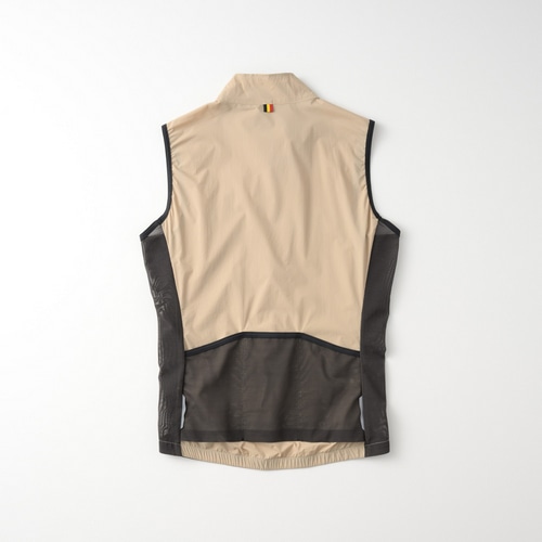 KAPELMUUR ( カペルミュール ) ベスト・ジレ ストレッチウインドベスト リップストップ バックポケット付き ベージュ S