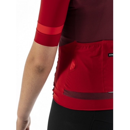 ETXE-ONDO ( エチェオンド ) 半袖ジャージ WOMEN MENDIA S/S JERSEY ( ウィメンズ メンディア ショートスリーブジャージ ) マルーン/レッド XXS レディース