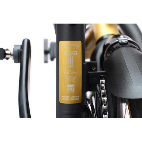 BROMPTON ( ブロンプトン ) 折りたたみ自転車 T LINE URBAN LOW ( Tライン アーバン ロウ ) S4L Ceratech BLACK AND GOLD ( セラテック ブラック アンド ゴールド ) (身長目安145-185cm前後)