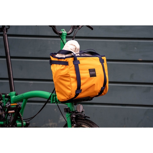 BROMPTON ( �u�����v�g�� ) �t�����g�o�b�O/�n���h���o�b�O BASKET BAG SMALL ( �o�X�P�b�g�o�b�O �X���[�� ) �T���Z�b�g�C�G���[/�l�C�r�[