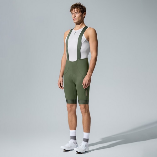 MBO ( エムビーオー ) ビブショーツ T100C MEN'S CARGO BIB SHORTS ( メンズ カーゴ ビブ ショーツ ) ディープ ウェルク グリーン M