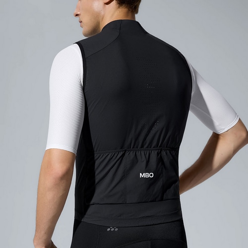MBO ( �G���r�[�I�[ ) �x�X�g�E�W�� V125 MEN'S PREMIUM LIGHTWEIGHT WIND VEST ( �����Y �v���~�A�� ���C�g�E�F�C�g �E�B���h �x�X�g ) �u���b�N M